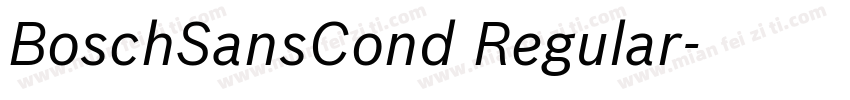 BoschSansCond Regular字体转换